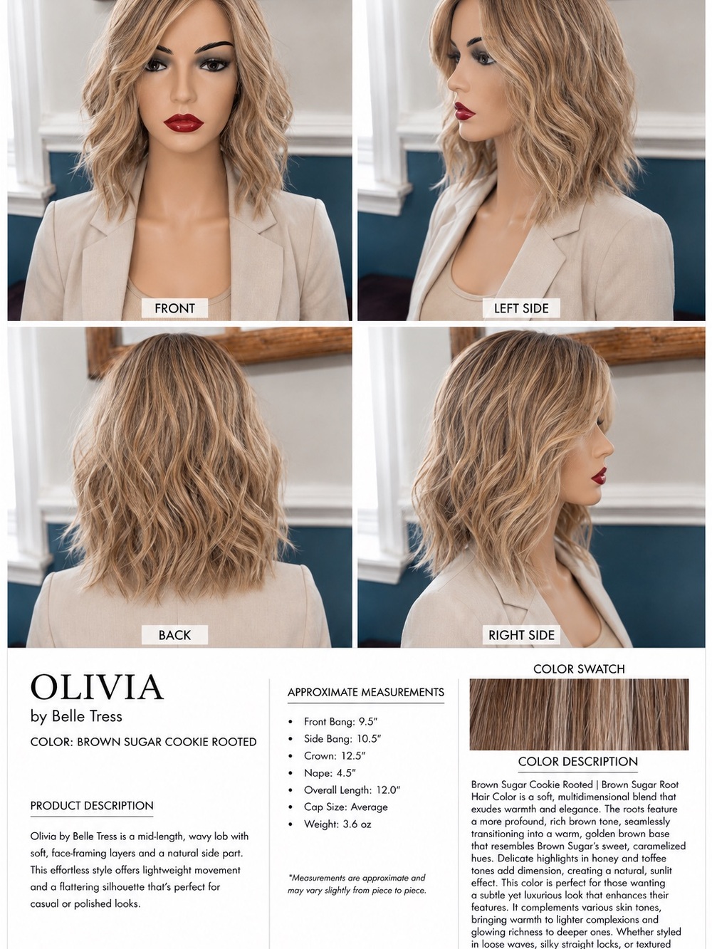 Olivia by Belle Tress in Brown Sugar Cookie Rooted—LUXE SE Collection